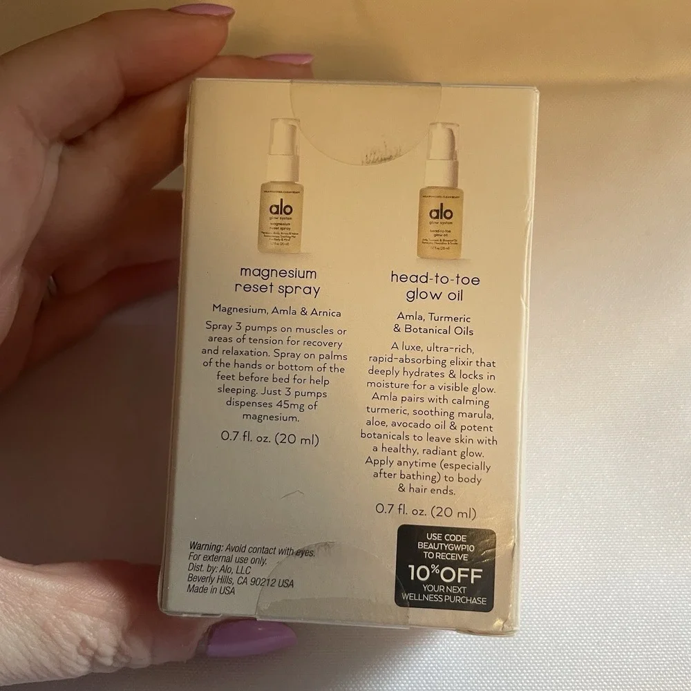 Alo Best Seller Mini Duo Glow System Magnesium Reset Spray & Glow Oil Alo Yoga